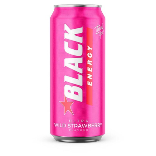 Napój energetyczny o smaku poziomki Black 500 ml