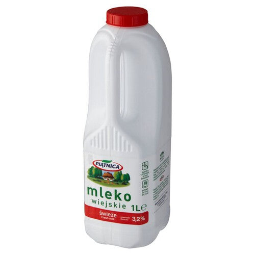 Mleko wiejskie świeże 3.2% Piątnica 1 l