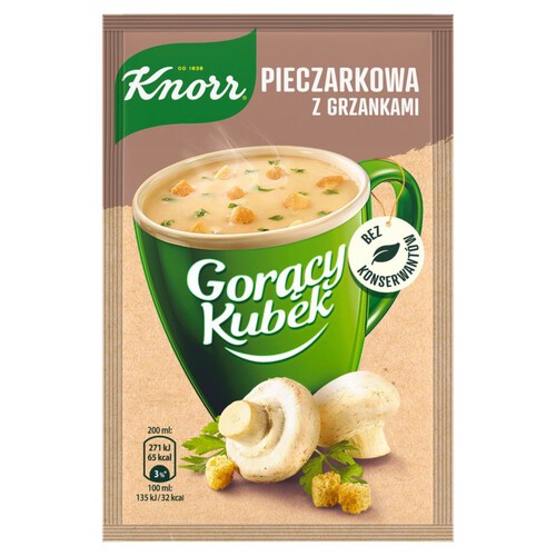 Gorący kubek pieczarkowa z grzankami Knorr 18 g