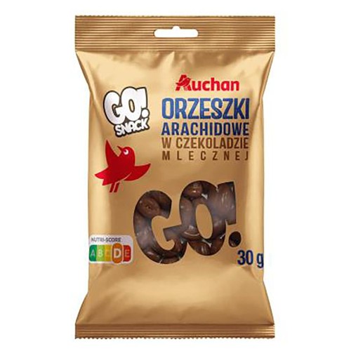 Orzechy arachidowe w czekoladzie mlecznej  Auchan 30 g