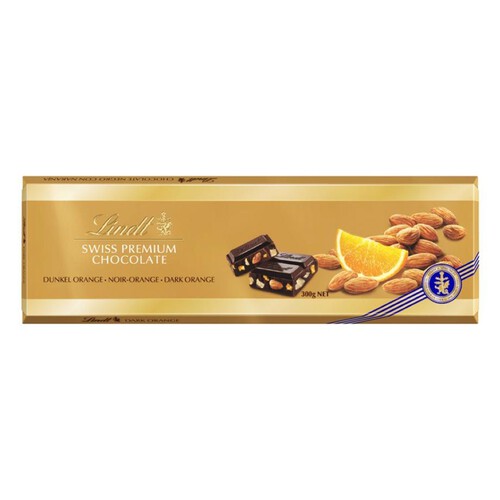 Czekolada ciemna z migdałami i pomarańczą  Lindt 300 g