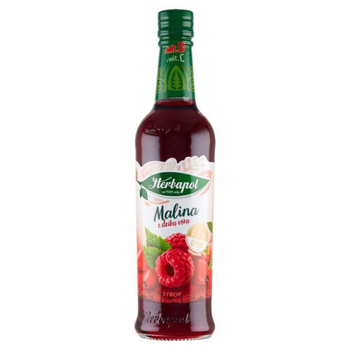 Syrop o smaku malinowo różanym  Herbapol 420 ml