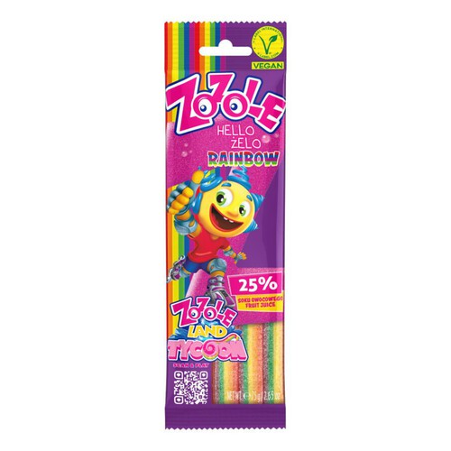 Tęczowe żelki super kwaśne Zozole 75 g