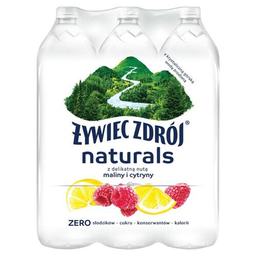 Woda źródlana niegazowana z nutą maliny i cytryny  Żywiec Zdrój 6 x 1,2 l